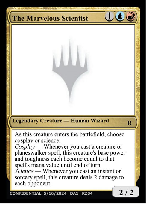 The Marvelous Scientist - Unknown Event (#RZ04j) - Magic: The Gathering Card
