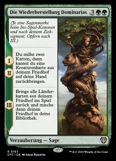 ドミナリアの大修復 (The Mending of Dominaria) - Outlaws of Thunder Junction Commander (#197) - Illustrated by Adam Paquette - Magic: The Gathering Card