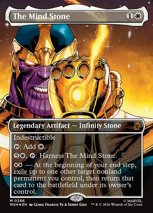The Mind Stone - Marvel Super Heroes (#386) - Illustrated by Leinil Francis Yu & Sunny Gho - Magic: The Gathering Card