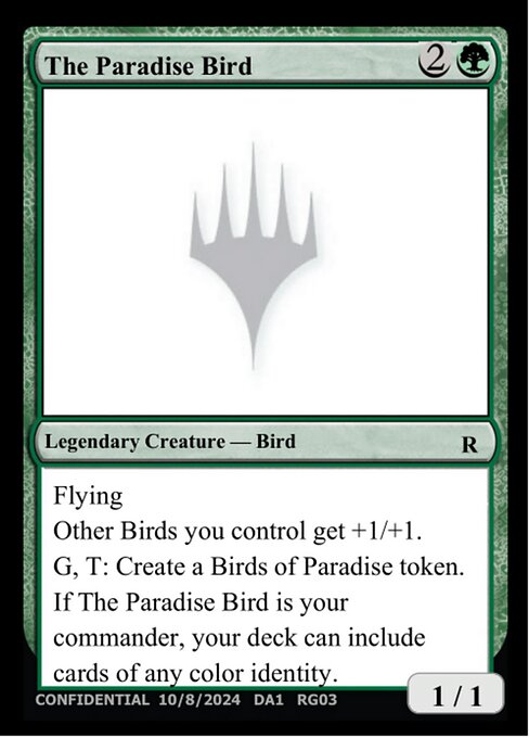 The Paradise Bird - Unknown Event (#RG03f) - Magic: The Gathering Card