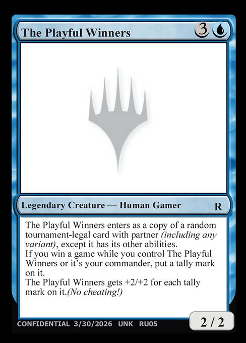 The Playful Winners - Unknown Event (#RU05e) - Magic: The Gathering Card
