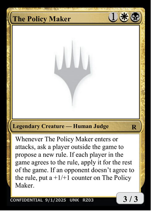 The Policy Maker - Unknown Event Magic card