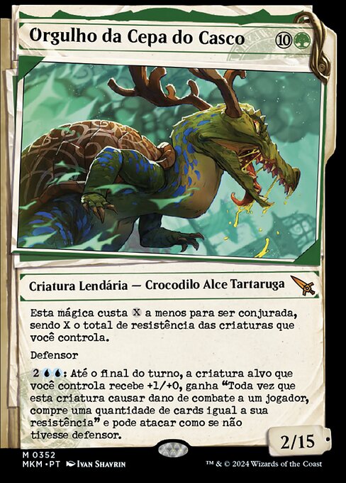 Prediletto del Clade del Carapace (The Pride of Hull Clade) - Murders at Karlov Manor (#172) - Illustrated by Brent Hollowell - Magic: The Gathering Card