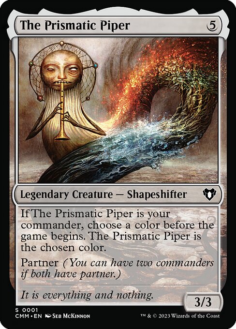 The Prismatic Piper - Commander Masters (#1) - Illustrated by Seb McKinnon - Magic: The Gathering Card