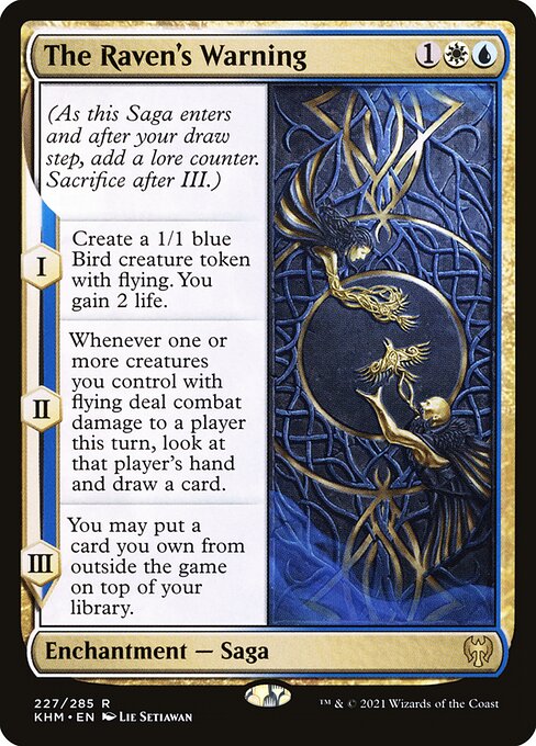 The Raven's Warning - Kaldheim Magic card