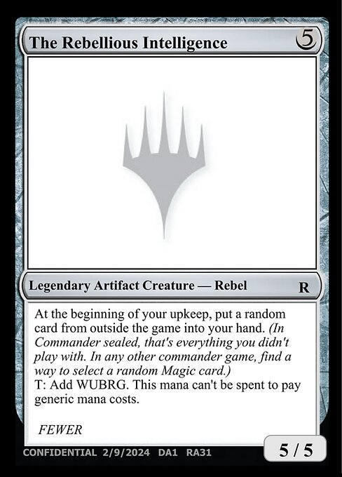 The Rebellious Intelligence - Unknown Event (#RA31) - Magic: The Gathering Card