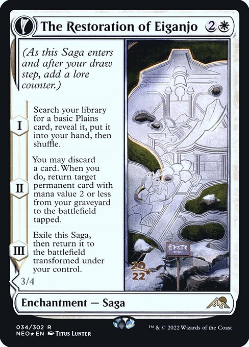 The Restoration of Eiganjo // Architect of Restoration - Magic Online Promos Magic card