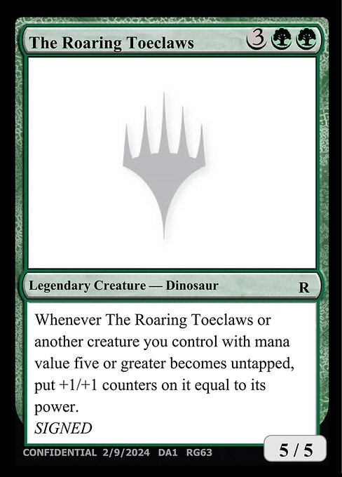 The Roaring Toeclaws - Unknown Event Magic card