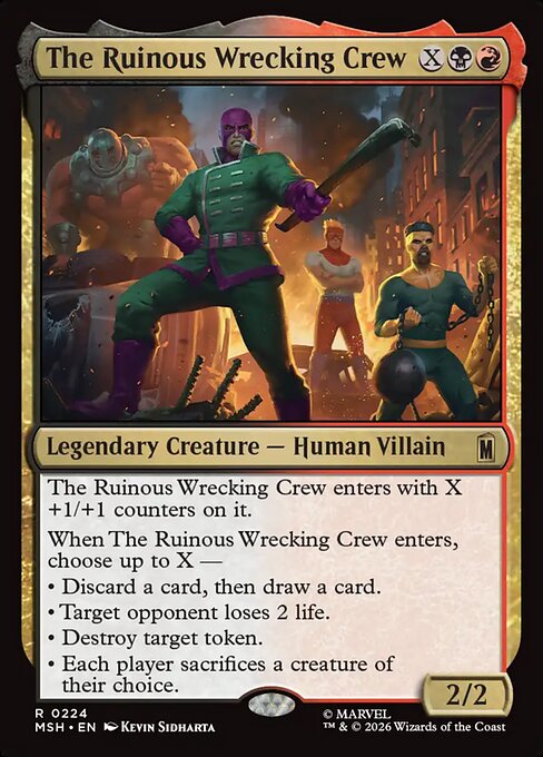 The Ruinous Wrecking Crew - Marvel Super Heroes Magic card