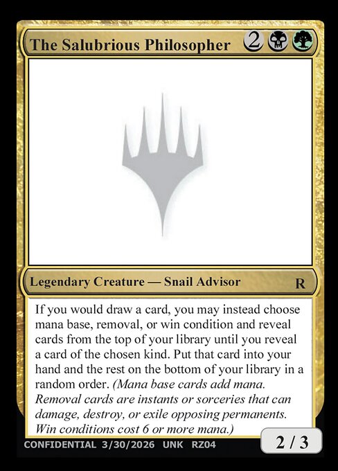 The Salubrious Philosopher - Unknown Event (#RZ04x) - Magic: The Gathering Card