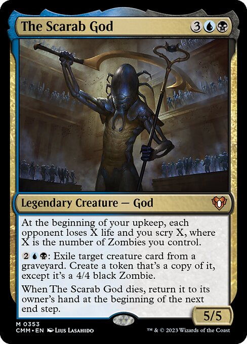 The Scarab God - Commander Masters Magic card