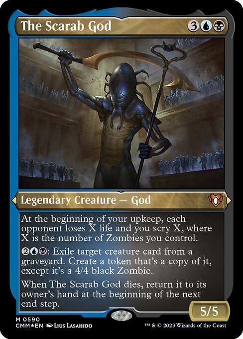 The Scarab God - Commander Masters (#590) - Illustrated by Lius Lasahido - Magic: The Gathering Card