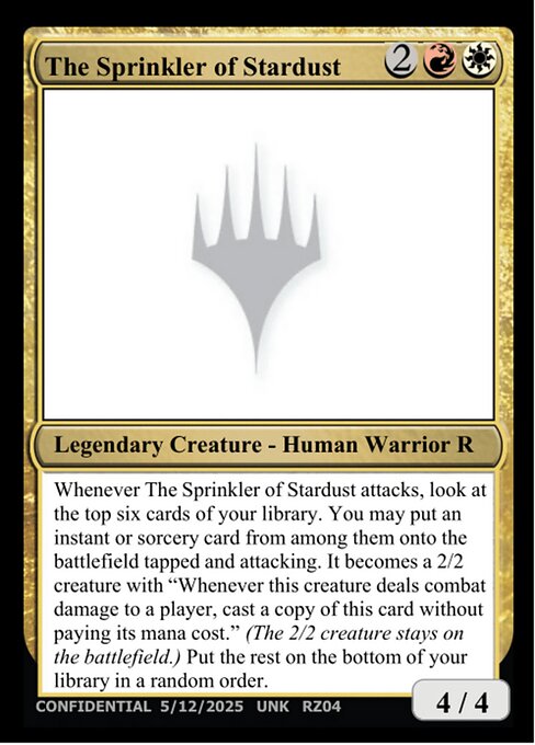 The Sprinkler of Stardust - Unknown Event (#RZ04r) - Magic: The Gathering Card