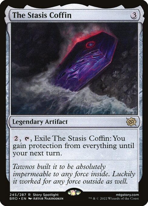 The Stasis Coffin - The Brothers' War (#245) - Illustrated by Artur Nakhodkin - Magic: The Gathering Card