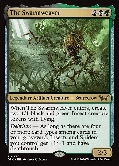 The Swarmweaver - Duskmourn: House of Horror (#236) - Illustrated by Helge C. Balzer - Magic: The Gathering Card