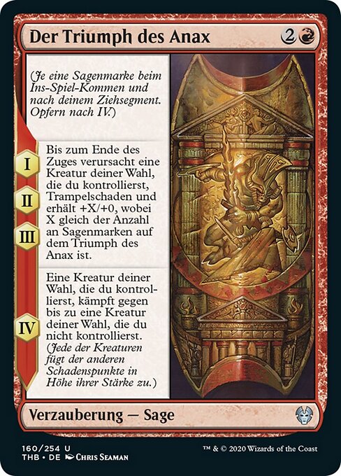Der Triumph des Anax (The Triumph of Anax) - Theros Beyond Death (#160) - Illustrated by Chris Seaman - Magic: The Gathering Card
