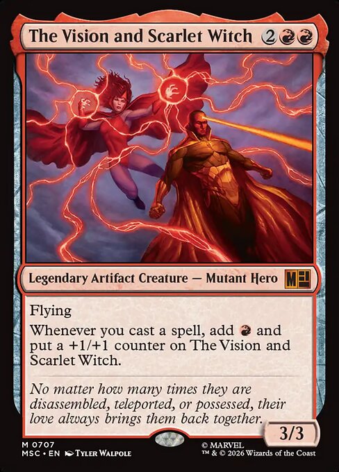 The Vision and Scarlet Witch - Marvel Super Heroes Commander Magic card