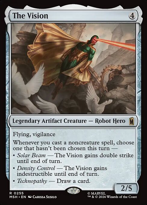 The Vision - Marvel Super Heroes (#255) - Illustrated by Carissa Susilo - Magic: The Gathering Card