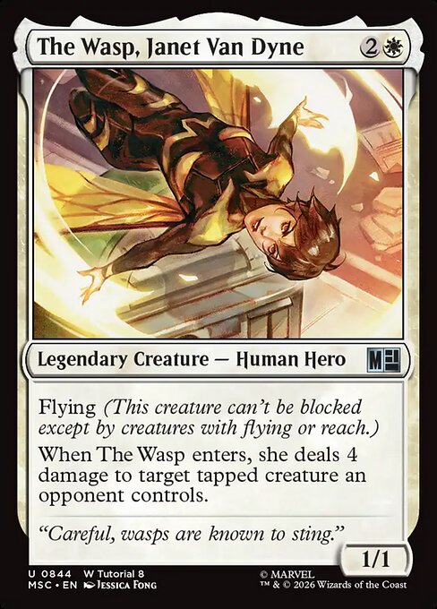 The Wasp, Janet Van Dyne - Marvel Super Heroes Commander Magic card