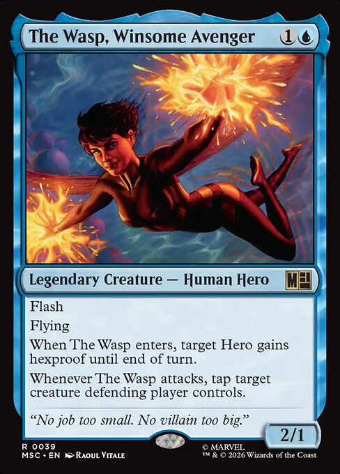 The Wasp, Winsome Avenger - Marvel Super Heroes Commander Magic card