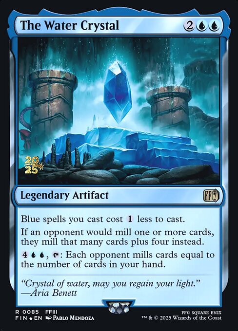 The Water Crystal - Final Fantasy Promos (#85s) - Illustrated by Pablo Mendoza - Magic: The Gathering Card