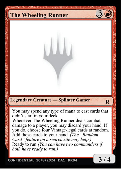 The Wheeling Runner - Unknown Event (#RR04d) - Magic: The Gathering Card