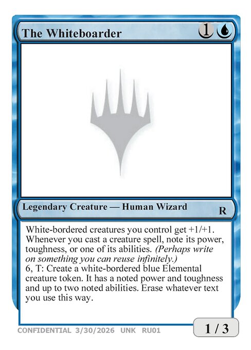 The Whiteboarder - Unknown Event (#RU01a) - Magic: The Gathering Card