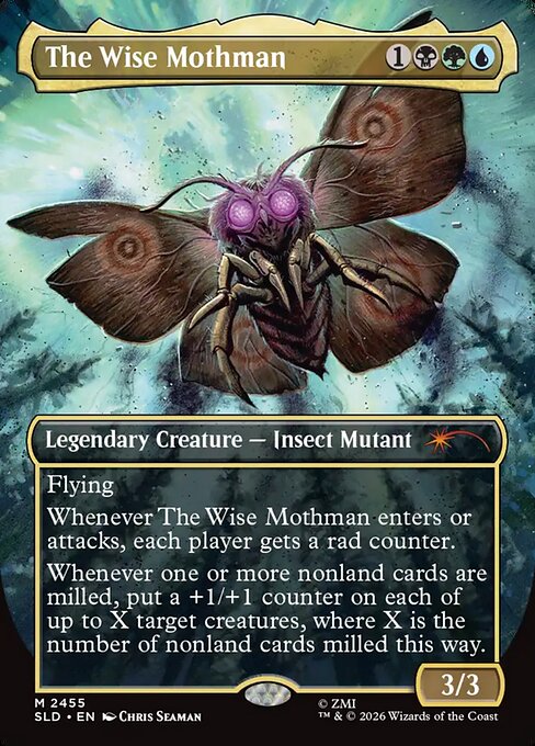 The Wise Mothman - Secret Lair Drop (#2455) - Illustrated by Chris Seaman - Magic: The Gathering Card