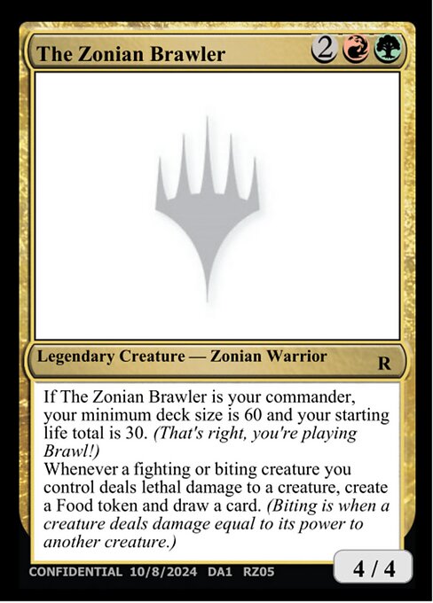 The Zonian Brawler - Unknown Event (#RZ05g) - Magic: The Gathering Card
