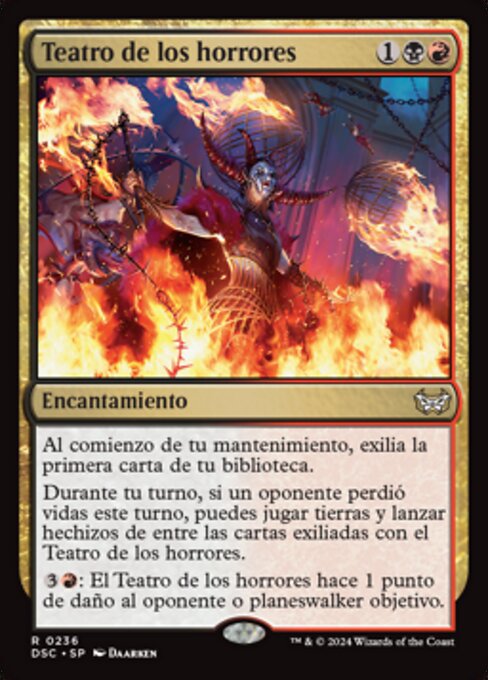 Theater des Schreckens (Theater of Horrors) - Duskmourn: House of Horror Commander (#236) - Illustrated by Daarken - Magic: The Gathering Card