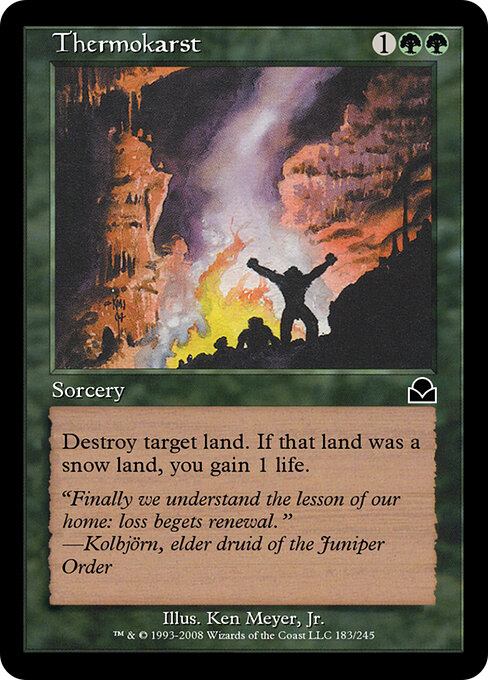 Thermokarst - Masters Edition II Magic card