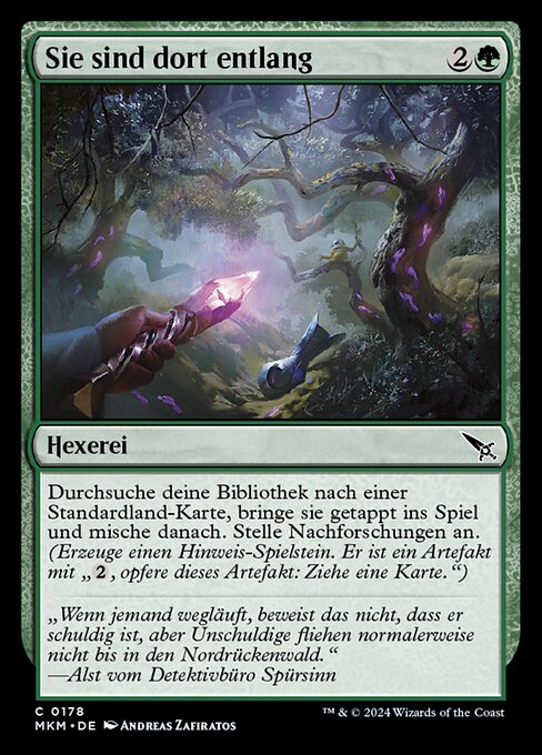 Ils sont partis par là (They Went This Way) - Murders at Karlov Manor (#178) - Illustrated by Andreas Zafiratos - Magic: The Gathering Card