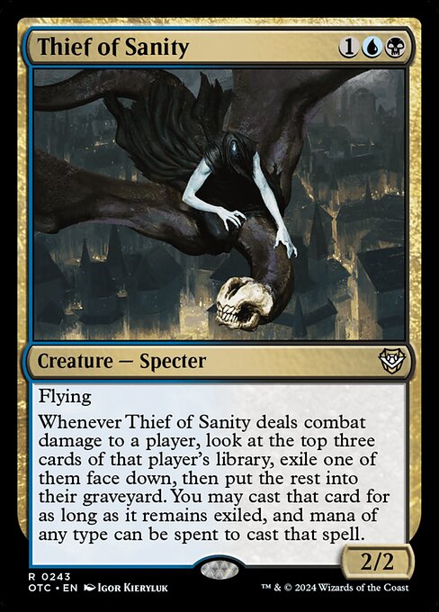 Thief of Sanity - Outlaws of Thunder Junction Commander Magic card