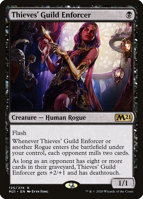 Thieves' Guild Enforcer - Core Set 2021 (#125) - Illustrated by Evyn Fong - Magic: The Gathering Card