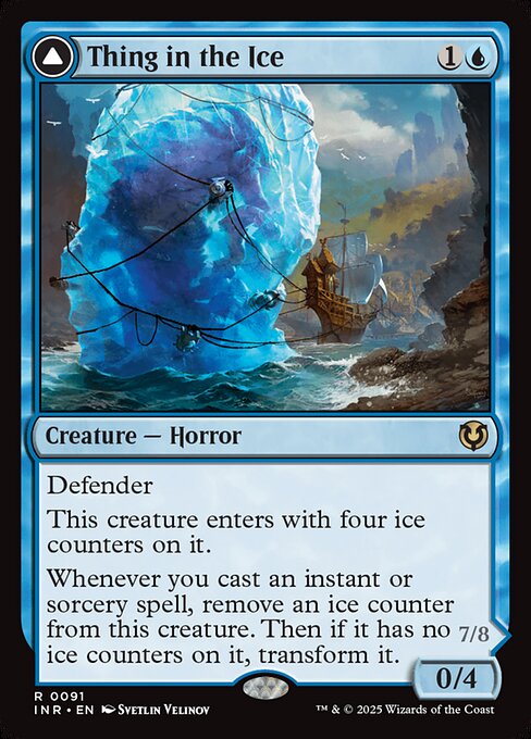 Thing in the Ice // Awoken Horror - Innistrad Remastered (#91) - Illustrated by Svetlin Velinov - Magic: The Gathering Card
