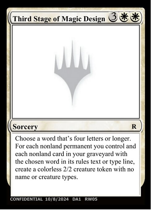 Third Stage of Magic Design - Unknown Event (#RW05f) - Magic: The Gathering Card