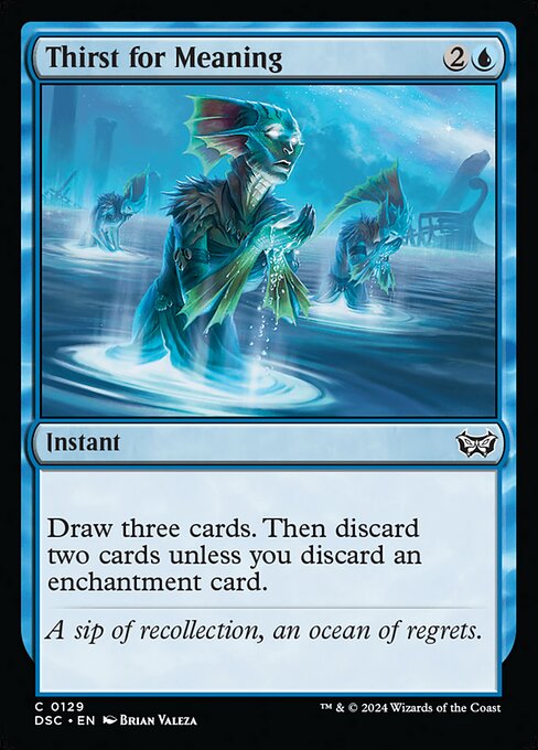 Thirst for Meaning - Duskmourn: House of Horror Commander Magic card
