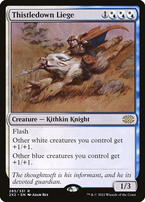 Thistledown Liege - Double Masters 2022 (#285) - Illustrated by Adam Rex - Magic: The Gathering Card