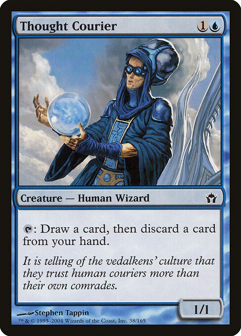Mensajero del pensamiento (Thought Courier) - Fifth Dawn (#38) - Illustrated by Stephen Tappin - Magic: The Gathering Card