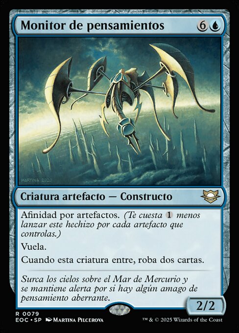 Gedankenüberwacher (Thought Monitor) - Edge of Eternities Commander (#79) - Illustrated by Martina Pilcerova - Magic: The Gathering Card
