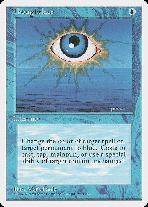 Thoughtlace - Fourth Edition (#107) - Illustrated by Mark Poole - Magic: The Gathering Card
