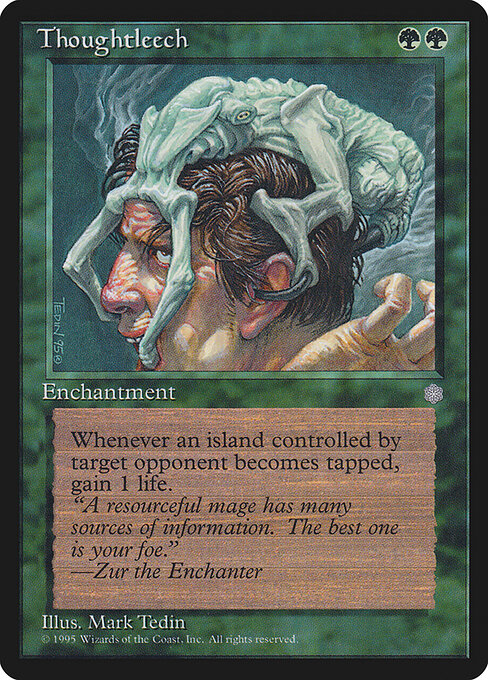 Sanguijuela mental (Thoughtleech) - Ice Age (#269) - Illustrated by Mark Tedin - Magic: The Gathering Card
