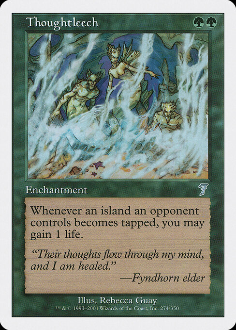 Thoughtleech - Seventh Edition Magic card