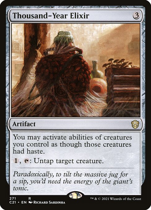 Thousand-Year Elixir - Commander 2021 (#271) - Illustrated by Richard Sardinha - Magic: The Gathering Card
