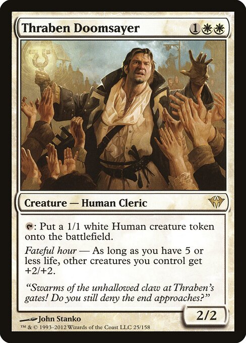 Thraben Doomsayer - Dark Ascension (#25) - Illustrated by John Stanko - Magic: The Gathering Card