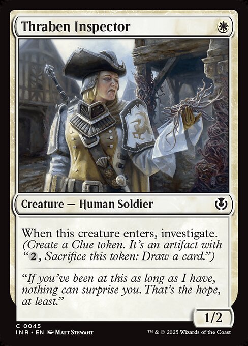 Inspektorin aus Thraben (Thraben Inspector) - Jumpstart 2022 (#255) - Illustrated by Matt Stewart - Magic: The Gathering Card