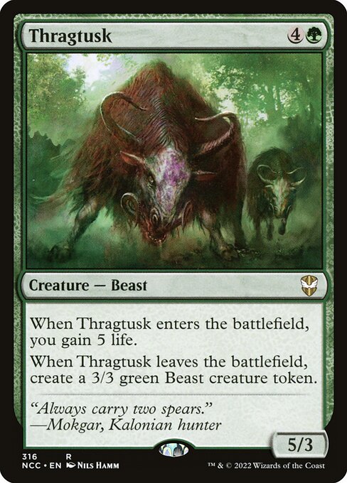 Thragtusk - New Capenna Commander Magic card