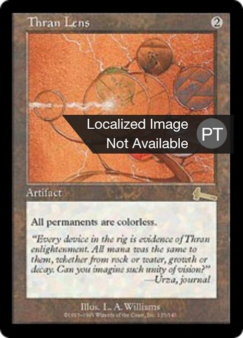 Lentes de Thran (Thran Lens) - Urza's Legacy (#133) - Illustrated by Allen Williams - Magic: The Gathering Card