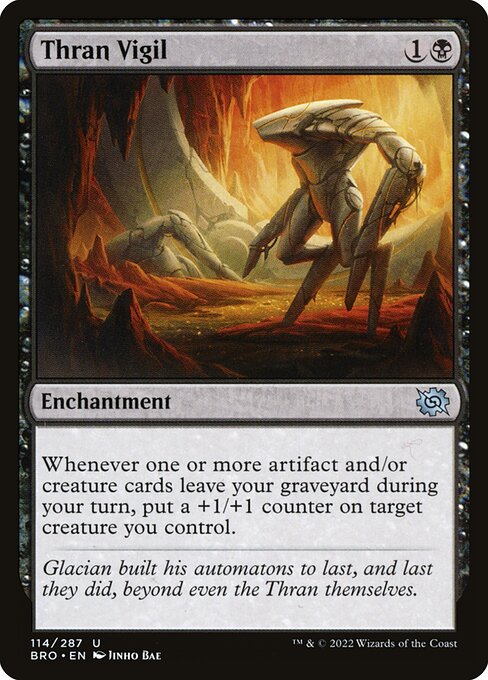 Thran Vigil - The Brothers' War (#114) - Illustrated by Jinho Bae - Magic: The Gathering Card