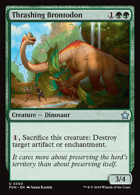 Thrashing Brontodon - Foundations Magic card